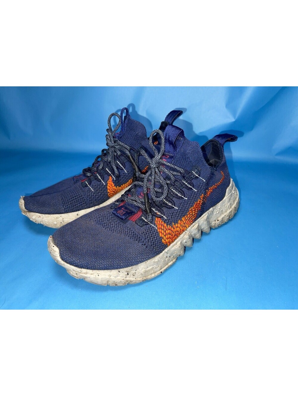 Nike Space Hippie 01 Navy Blue Orange Mens Running Sneaker DN0010-400 Size 8